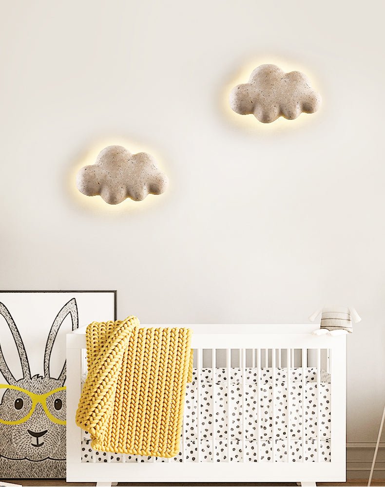 Travertine Cloud Wall Sconce with Warm LED Glow for Modern Interiors