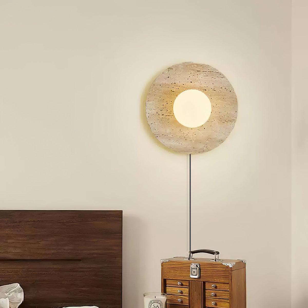 Stone Eclipse Plug In Wall Light