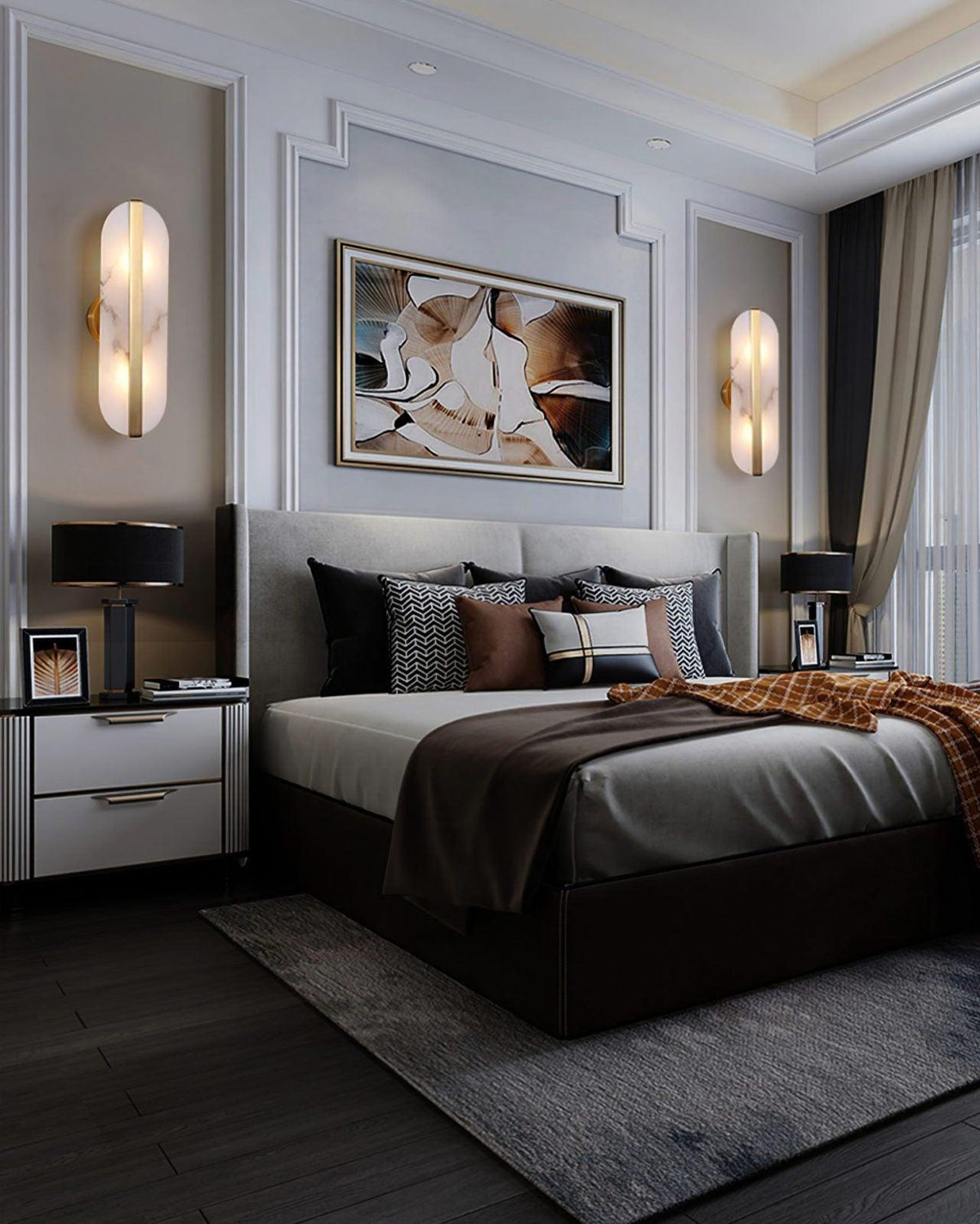 Stone Wall Alabaster Led Sconce