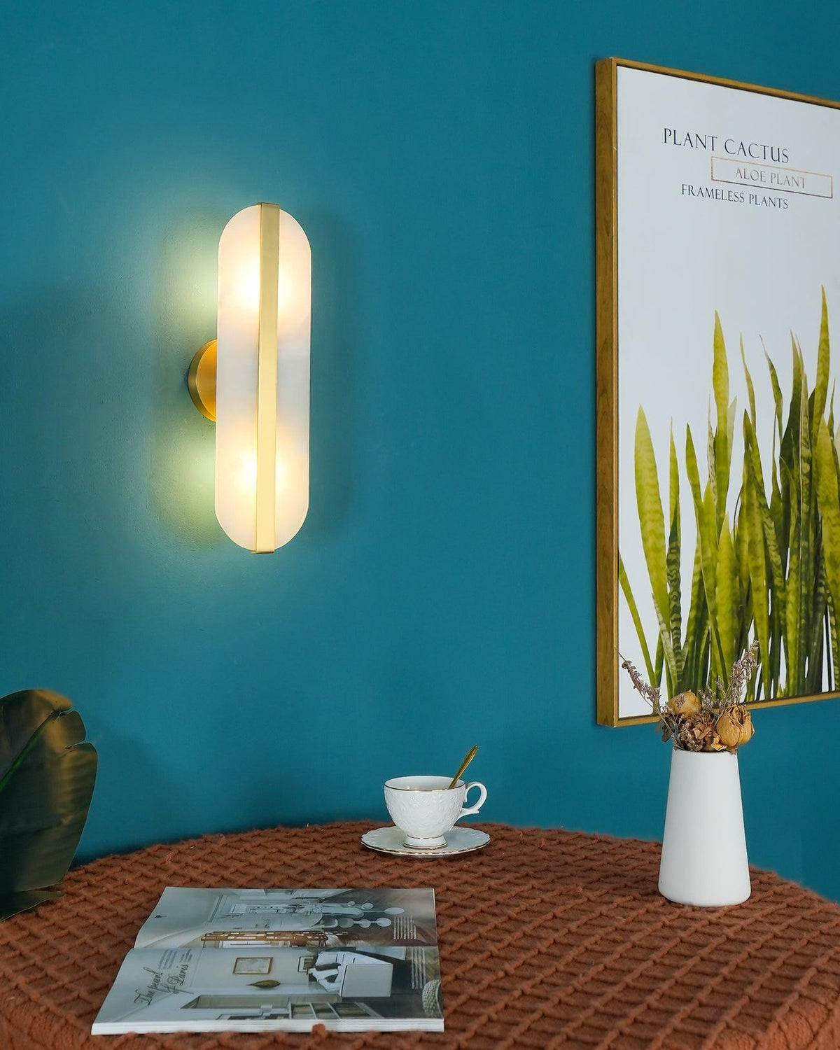 Stone Wall Alabaster Led Sconce