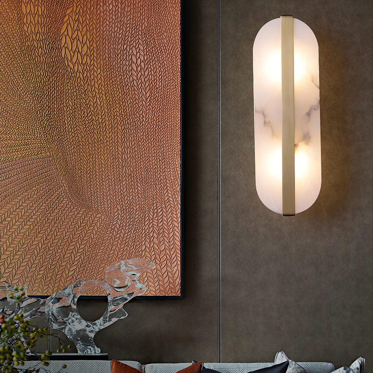 Stone Wall Alabaster LED Wall Light