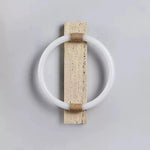 Stonek Travertine Wall Sconce with Integrated LED Ring