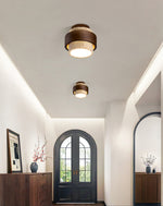 Stonova Travertine Ceiling Light in Walnut and Natural Stone