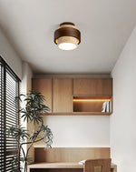 Stonova Travertine Ceiling Light in Walnut and Natural Stone