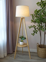 Storage Table Floor Lamp