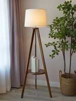 Storage Table Floor Lamp