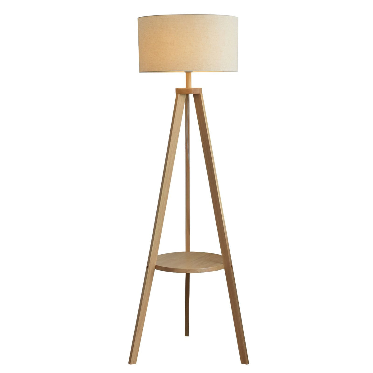 Storage Table Floor Lamp