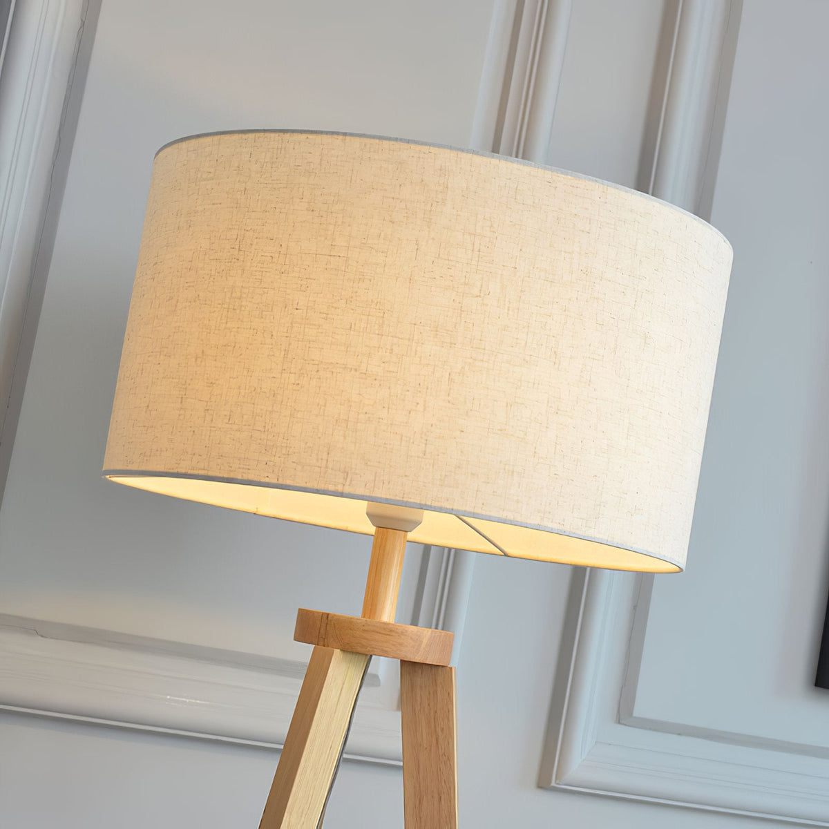 Storage Table Floor Lamp