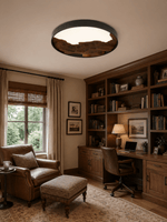 Strata Topographic Wood LED Ceiling Light, Modern Flush Mount