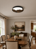 Strata Topographic Wood LED Ceiling Light, Modern Flush Mount