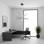 Strata Linear LED Chandelier, Modern Architectural Pendant Light for Dining Room