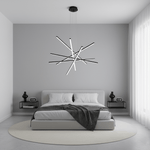 Strata Linear LED Chandelier, Modern Architectural Pendant Light for Dining Room