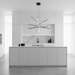Strata Linear LED Chandelier, Modern Architectural Pendant Light for Dining Room