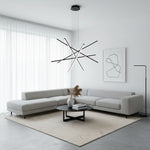 Strata Linear LED Chandelier, Modern Architectural Pendant Light for Dining Room