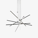 Strata Linear LED Chandelier, Modern Architectural Pendant Light for Dining Room