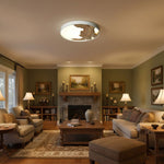 Strata Topographic Wood LED Ceiling Light, Modern Flush Mount