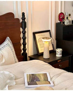 Strata Table Lamp in Yellow Travertine with Smoked Glass Shade