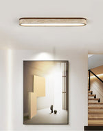 Strata Vein Linear Ceiling Light in Yellow Travertine