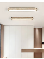 Strata Vein Linear Ceiling Light in Yellow Travertine