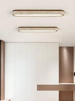 Strata Vein Linear Ceiling Light in Yellow Travertine