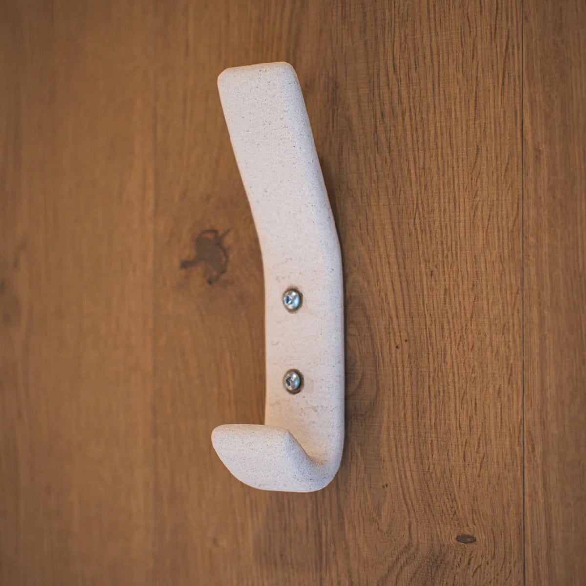 Strata Natural Marble Wall Coat Hook with Brass Accents