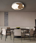 Strata Topographic Wood LED Ceiling Light, Modern Flush Mount