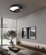 Strata Topographic Wood LED Ceiling Light, Modern Flush Mount