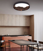 Strata Topographic Wood LED Ceiling Light, Modern Flush Mount