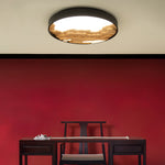 Strata Topographic Wood LED Ceiling Light, Modern Flush Mount