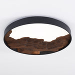 Strata Topographic Wood LED Ceiling Light, Modern Flush Mount