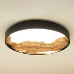 Strata Topographic Wood LED Ceiling Light, Modern Flush Mount