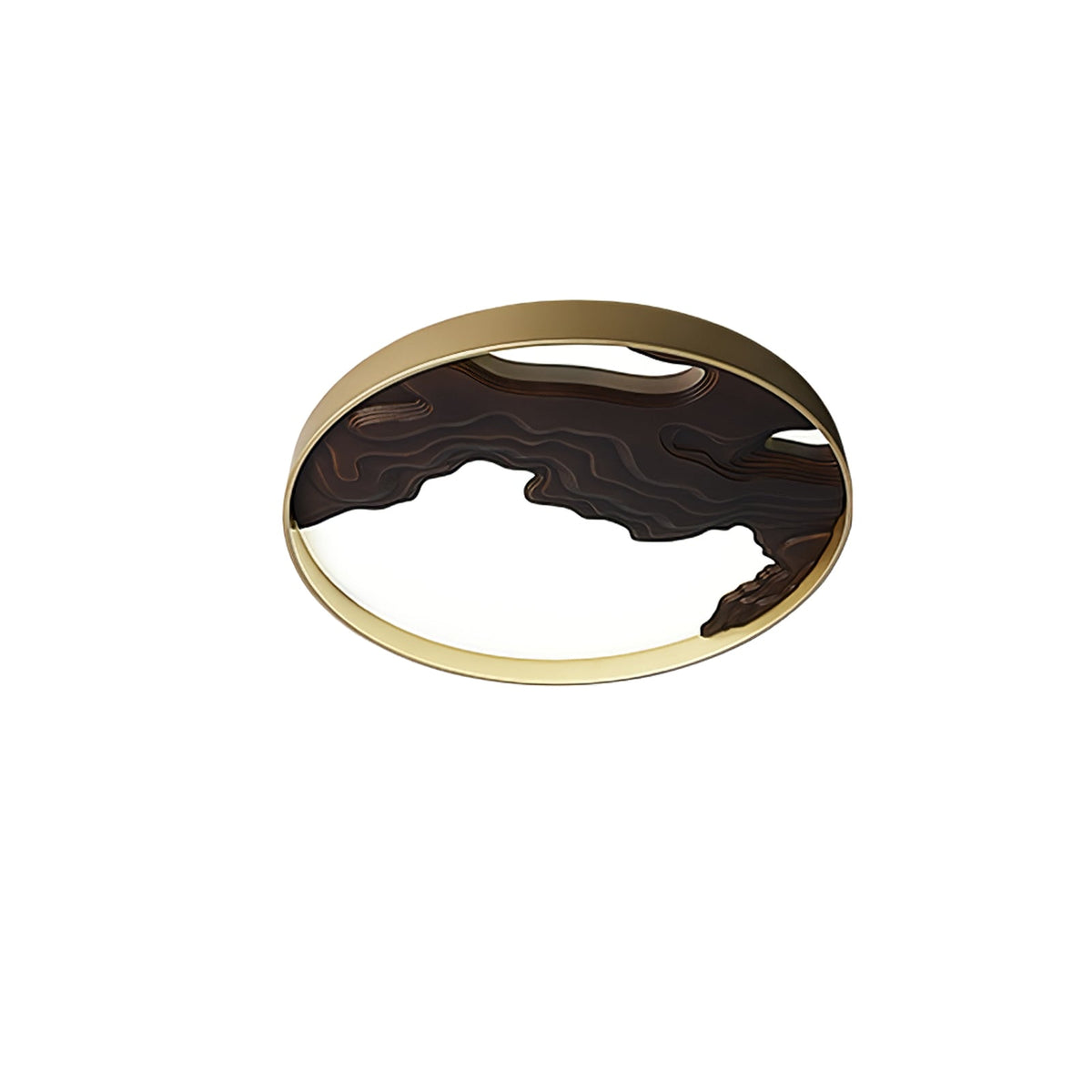 Strata Topographic Wood LED Ceiling Light, Modern Flush Mount
