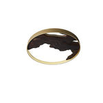 Strata Topographic Wood LED Ceiling Light, Modern Flush Mount