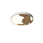 Strata Topographic Wood LED Ceiling Light, Modern Flush Mount