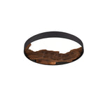 Strata Topographic Wood LED Ceiling Light, Modern Flush Mount