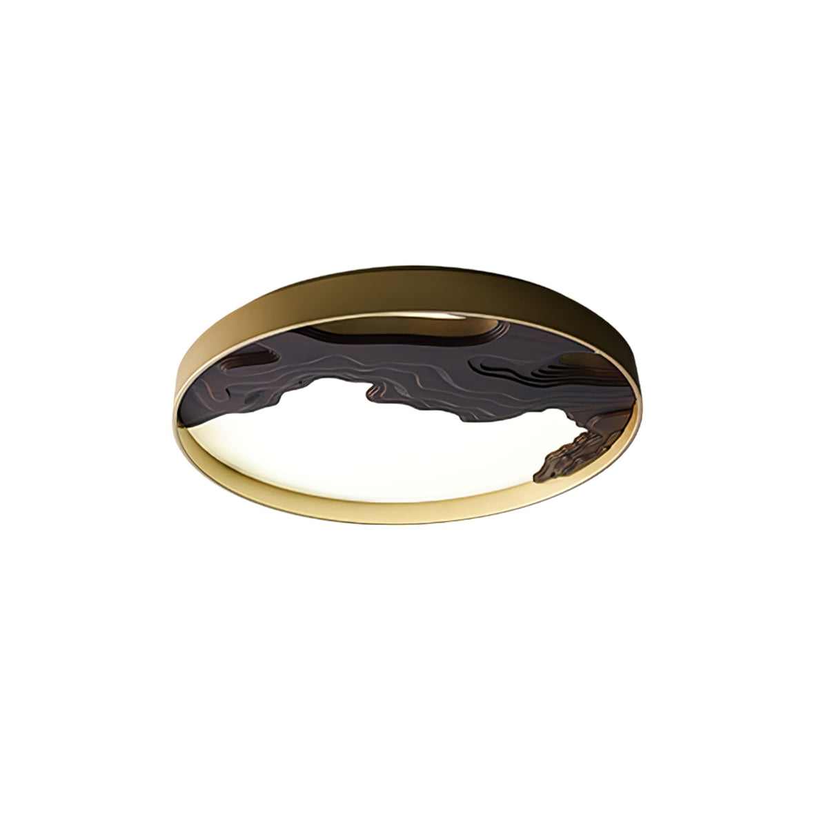 Strata Topographic Wood LED Ceiling Light, Modern Flush Mount