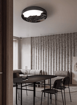 Strata Topographic Wood LED Ceiling Light, Modern Flush Mount