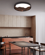 Strata Topographic Wood LED Ceiling Light, Modern Flush Mount