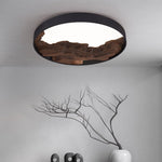 Strata Topographic Wood LED Ceiling Light, Modern Flush Mount
