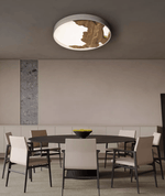 Strata Topographic Wood LED Ceiling Light, Modern Flush Mount