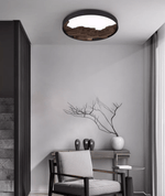 Strata Topographic Wood LED Ceiling Light, Modern Flush Mount