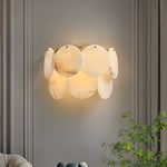 Strata Lumina Alabaster Wall Sconce in Brass Finish