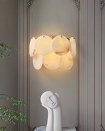 Strata Lumina Alabaster Wall Sconce in Brass Finish