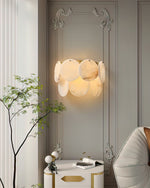 Strata Lumina Alabaster Wall Sconce in Brass Finish
