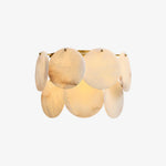 Strata Lumina Alabaster Wall Sconce in Brass Finish