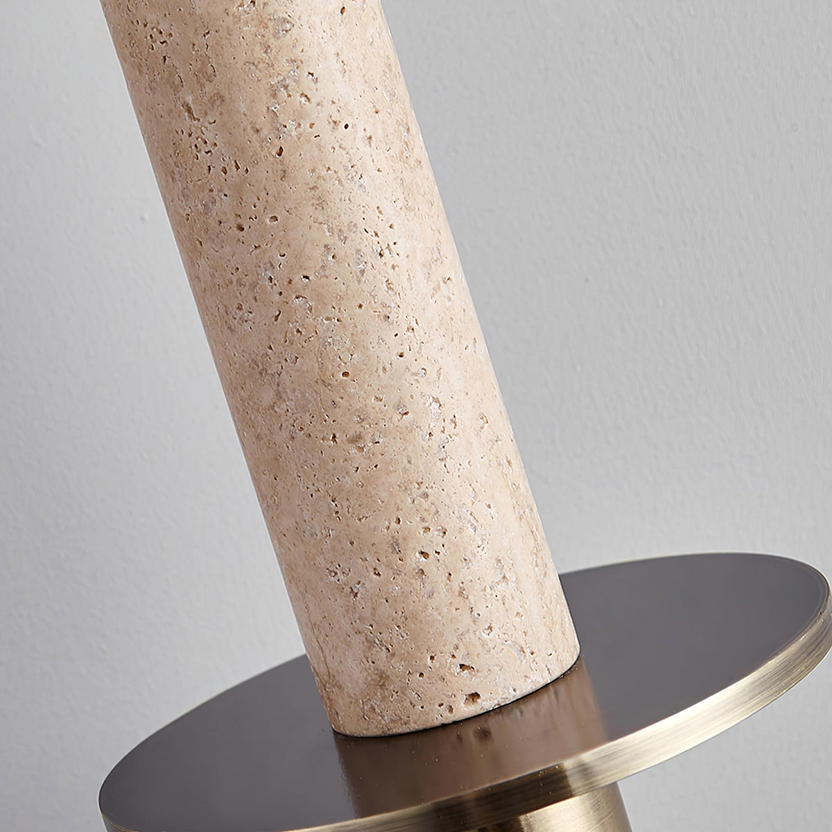 Strato Line Travertine Pendant Light – Modern Brass or Black Cylinder