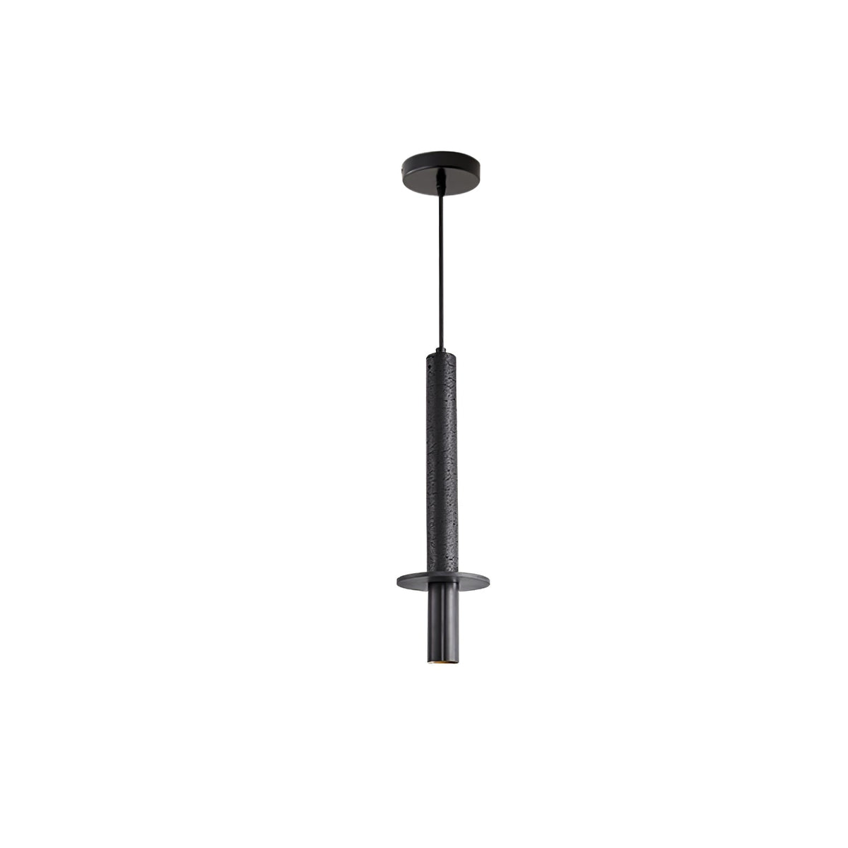 Strato Line Travertine Pendant Light – Modern Brass or Black Cylinder