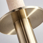 Strato Line Travertine Pendant Light – Modern Brass or Black Cylinder