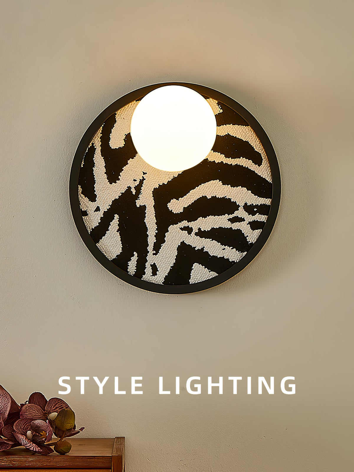 Strato Orbit Modern Wall Sconce with Textured Fabric Shade