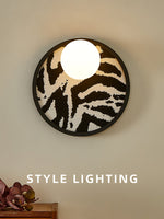 Strato Orbit Modern Wall Sconce with Textured Fabric Shade